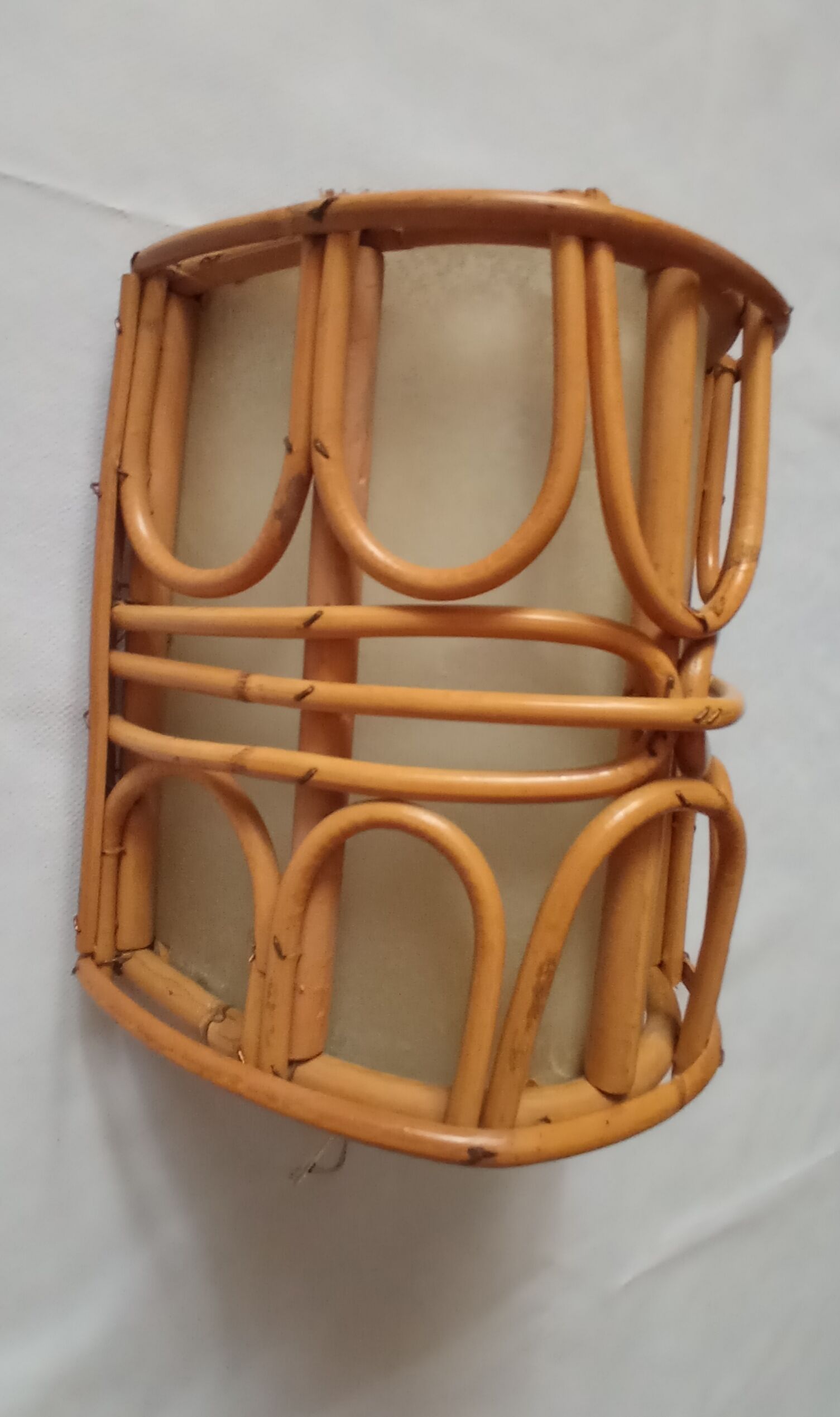 Vintage bamboo wall lamp