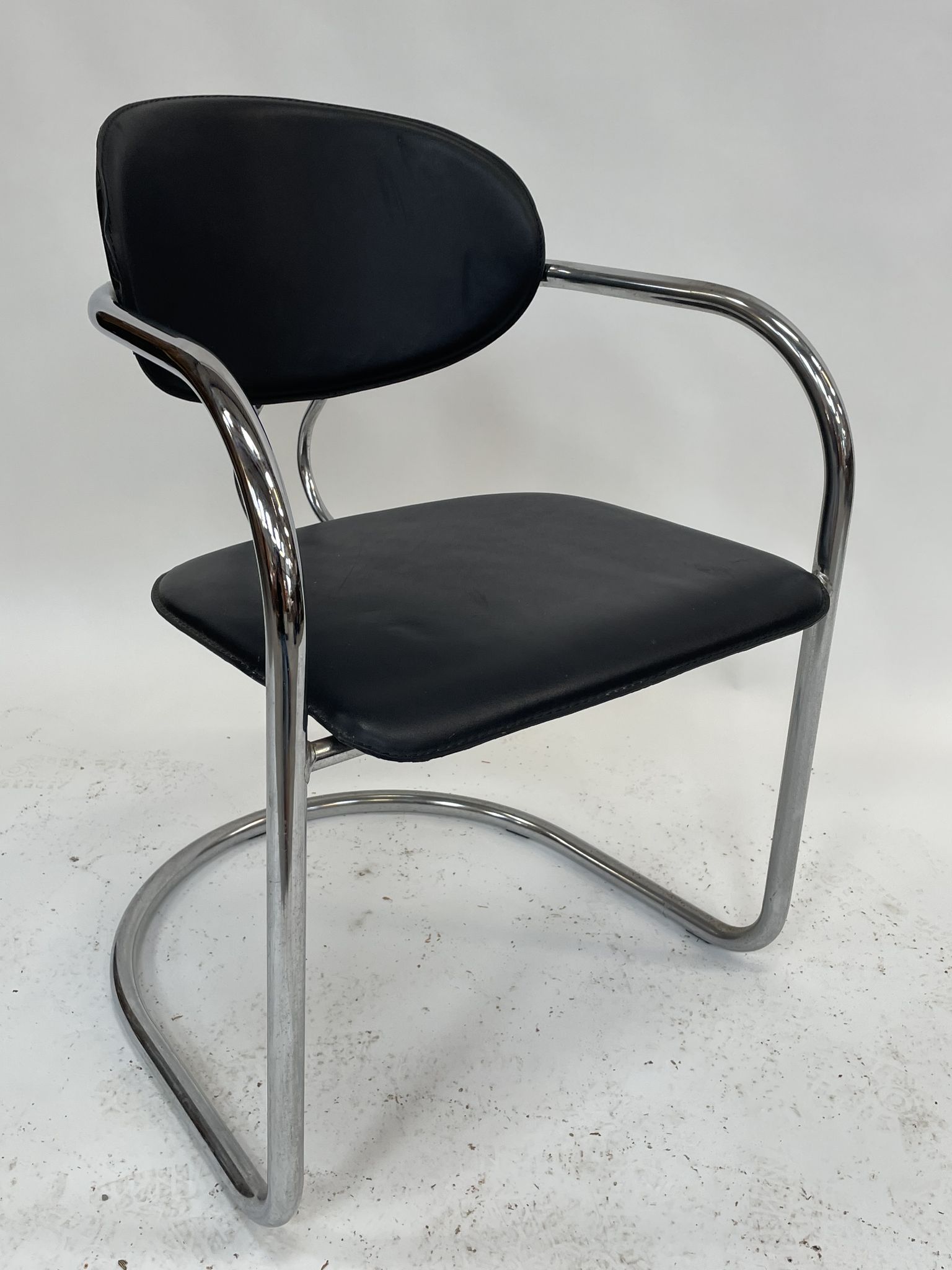 Vintage dining chair effezeta made in Italy design chrome