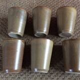 Series of 6 sandstone cups