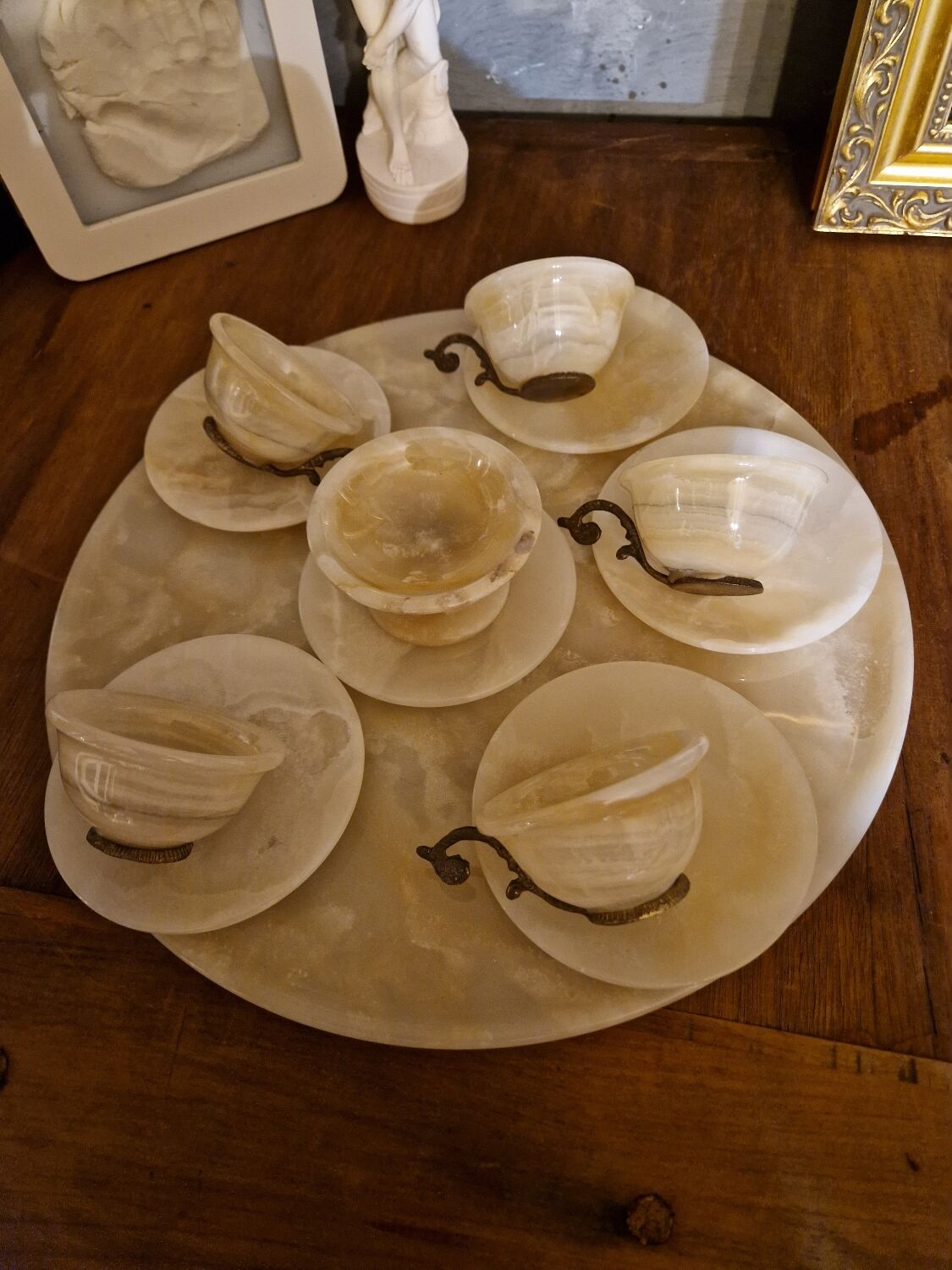 Onyx stone coffee set