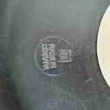 Set of two black "Dot" stools by Arne Jacobsen for Fritz Hansen