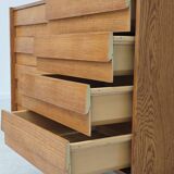U-453 dub chest of drawers by Jiri Jiroutek for Interier Praha 1960