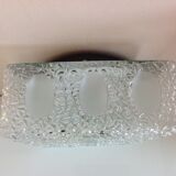 Structured/vintage glass square ceiling light 60s-70s