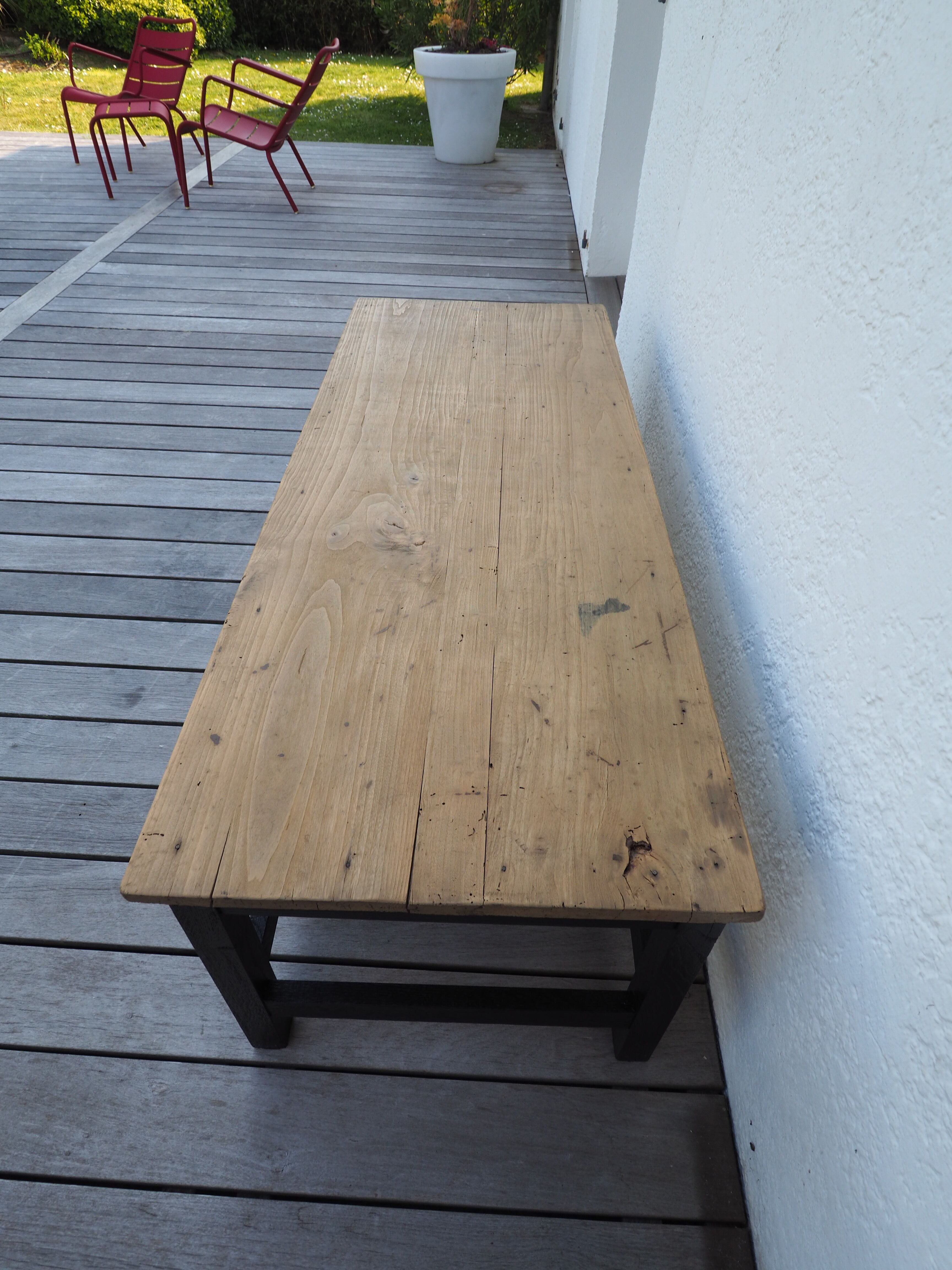 Oak and pine coffee table