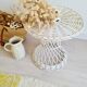 Antique white wicker coffee table