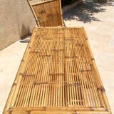 Ensemble de jardin en bambou (table +deux chaises)
