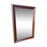 Classic rectangular mirror, dark stained wood