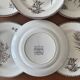 6 ironstone sepia plates | Grand Depot of Porcelains & Earthenware