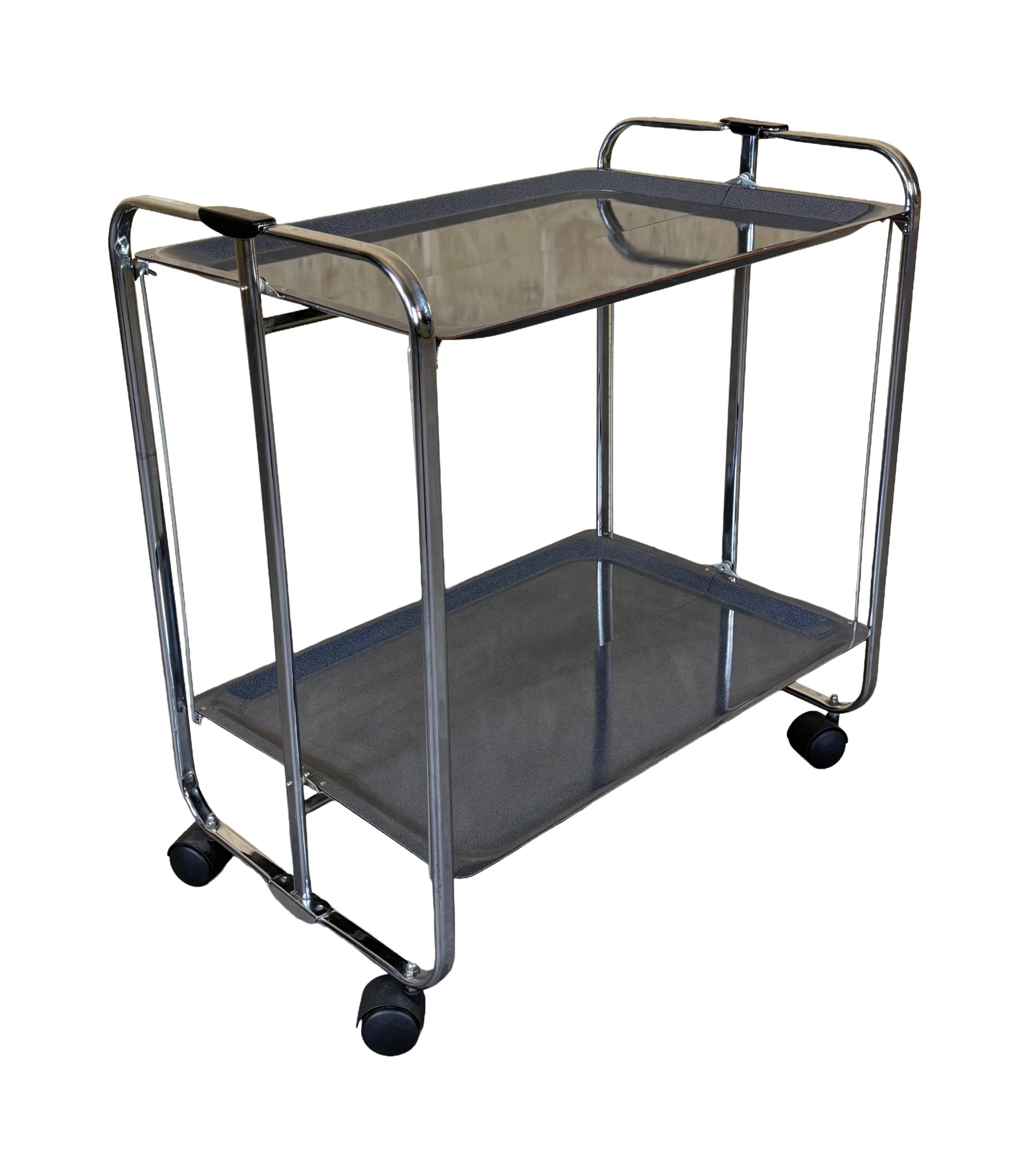 1960s 1970s Serving Cart Dinette Space Age in Metal Plastic