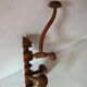 Old wooden patère turned
