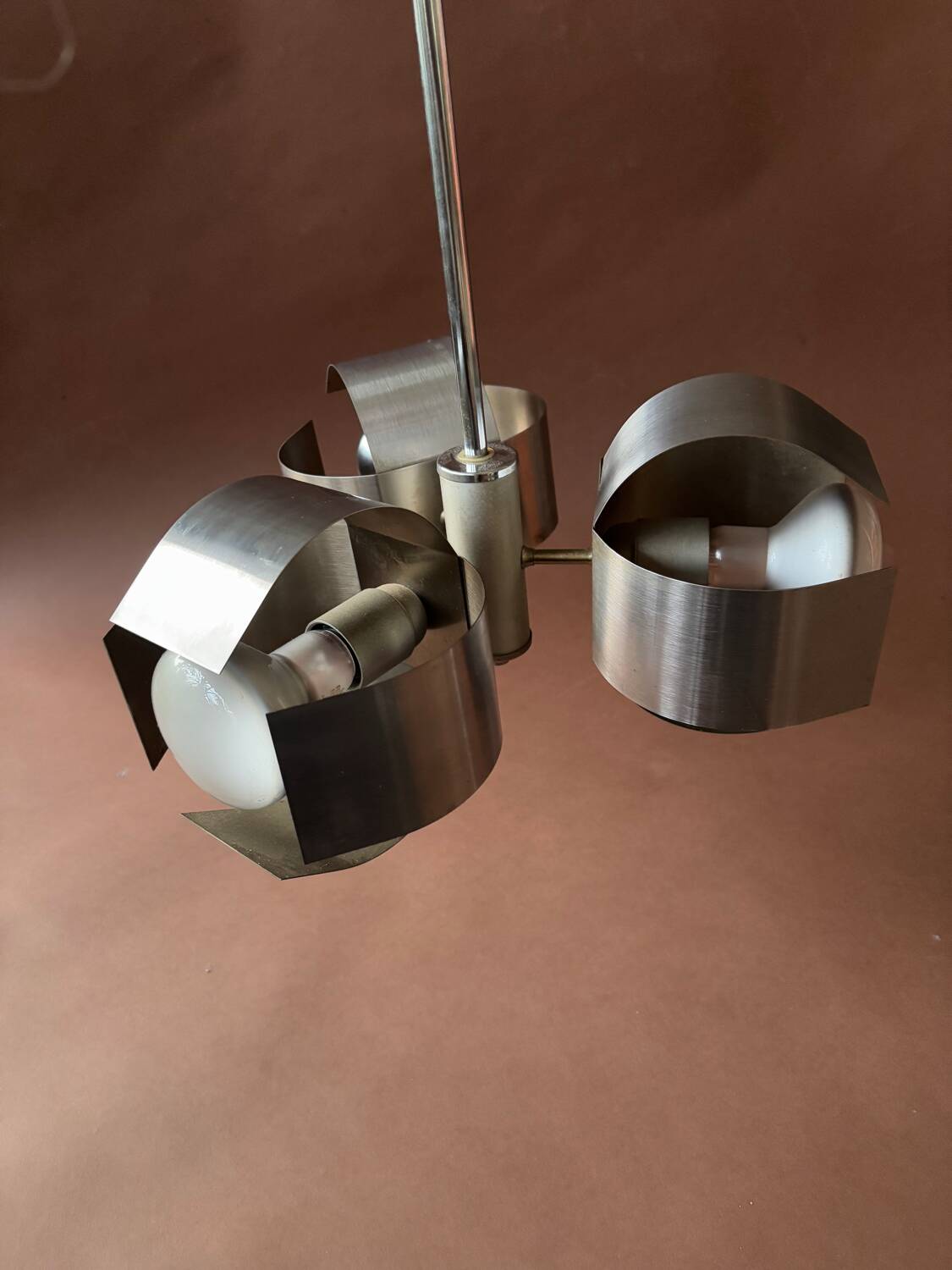 Space Age 1970s Steel Pendant Light