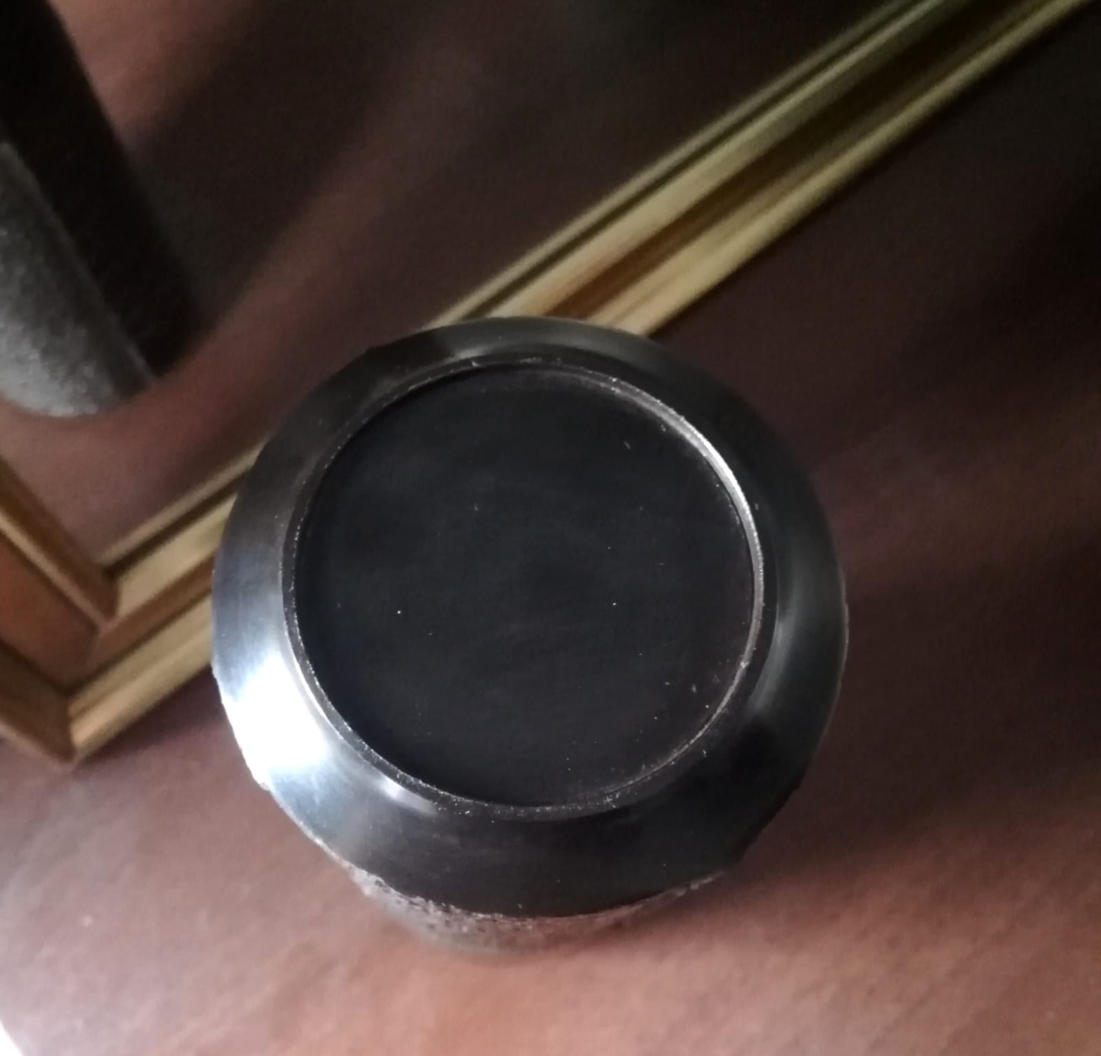 Japanese copper vase with black patina