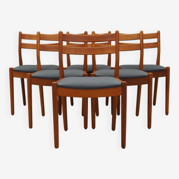 Set of six teak chairs 1970s