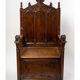 Neo-Gothic armchair in walnut, 19th century