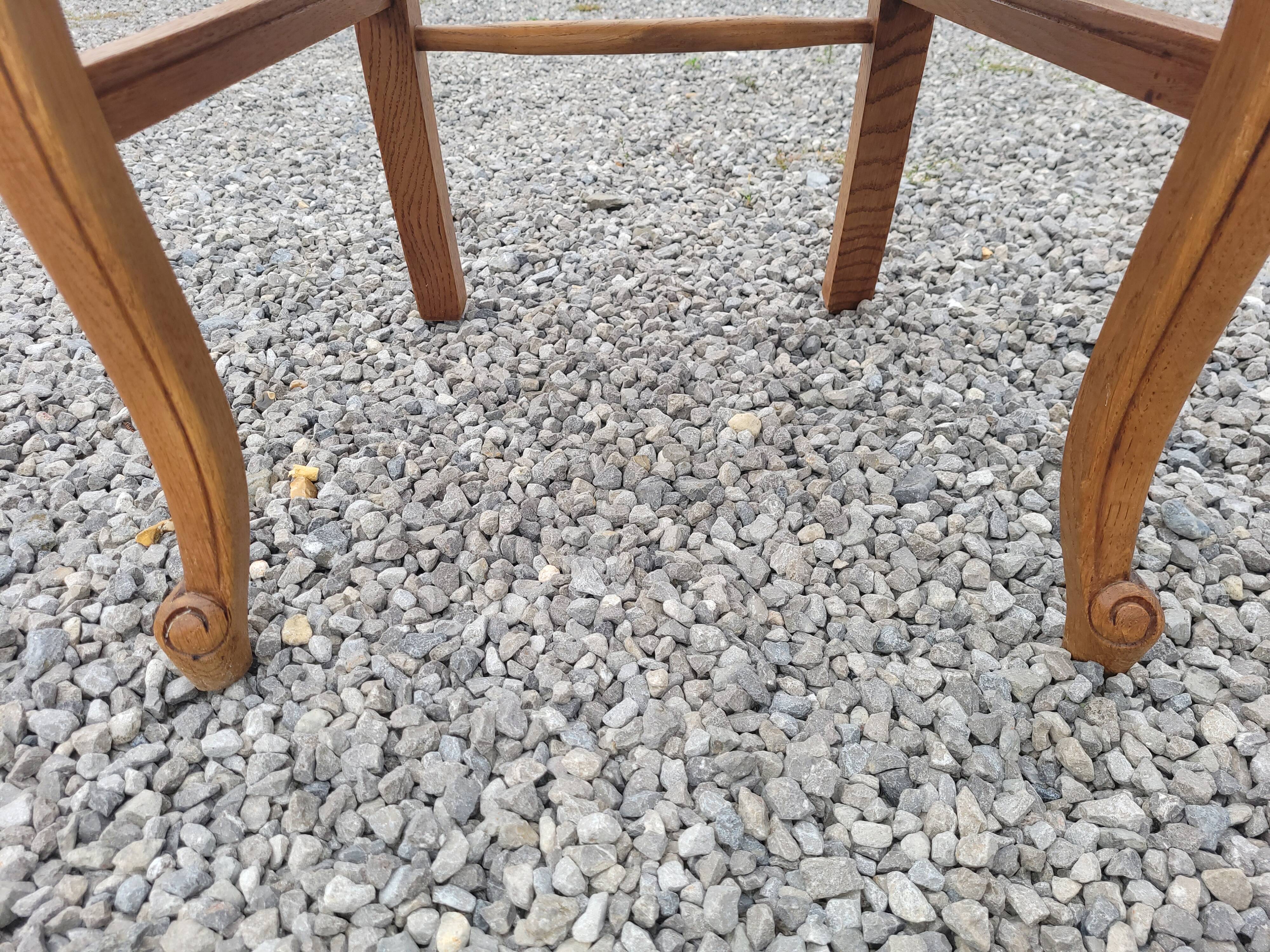 6 Louis XV style oak chairs