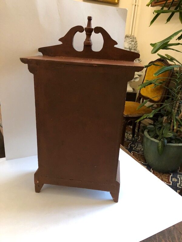 Vintage wooden doll cabinet