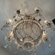 Large Montgolfière chandelier with crystal drops
