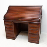 Antique roller blind writing desk 1930s, United Kingdom