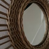 Rattan sun mirror