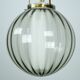 Mid-Century Murano Smoked Glass Chandelier with Opaline Diffuser, Italy '50