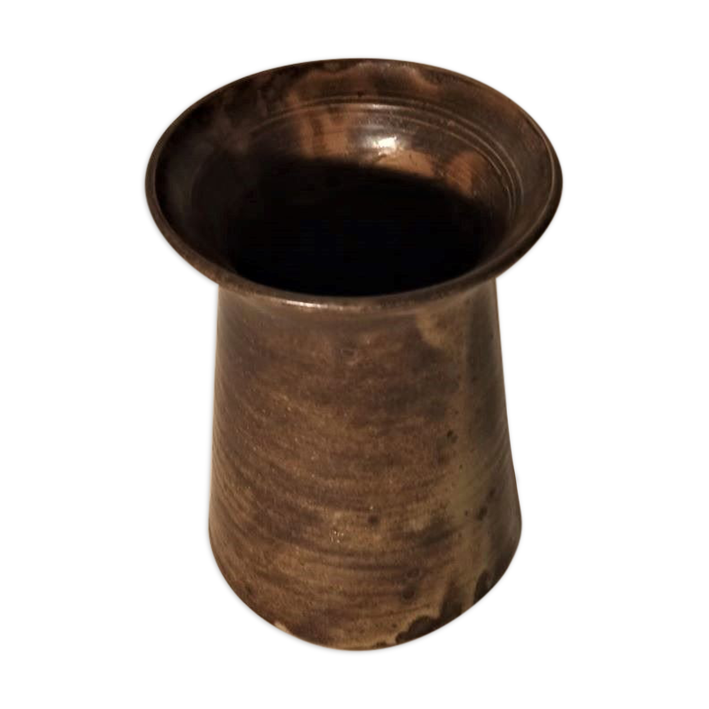 Sandstone vase 70s height 18.5 cm