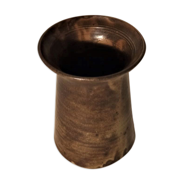 Sandstone vase 70s height 18.5 cm