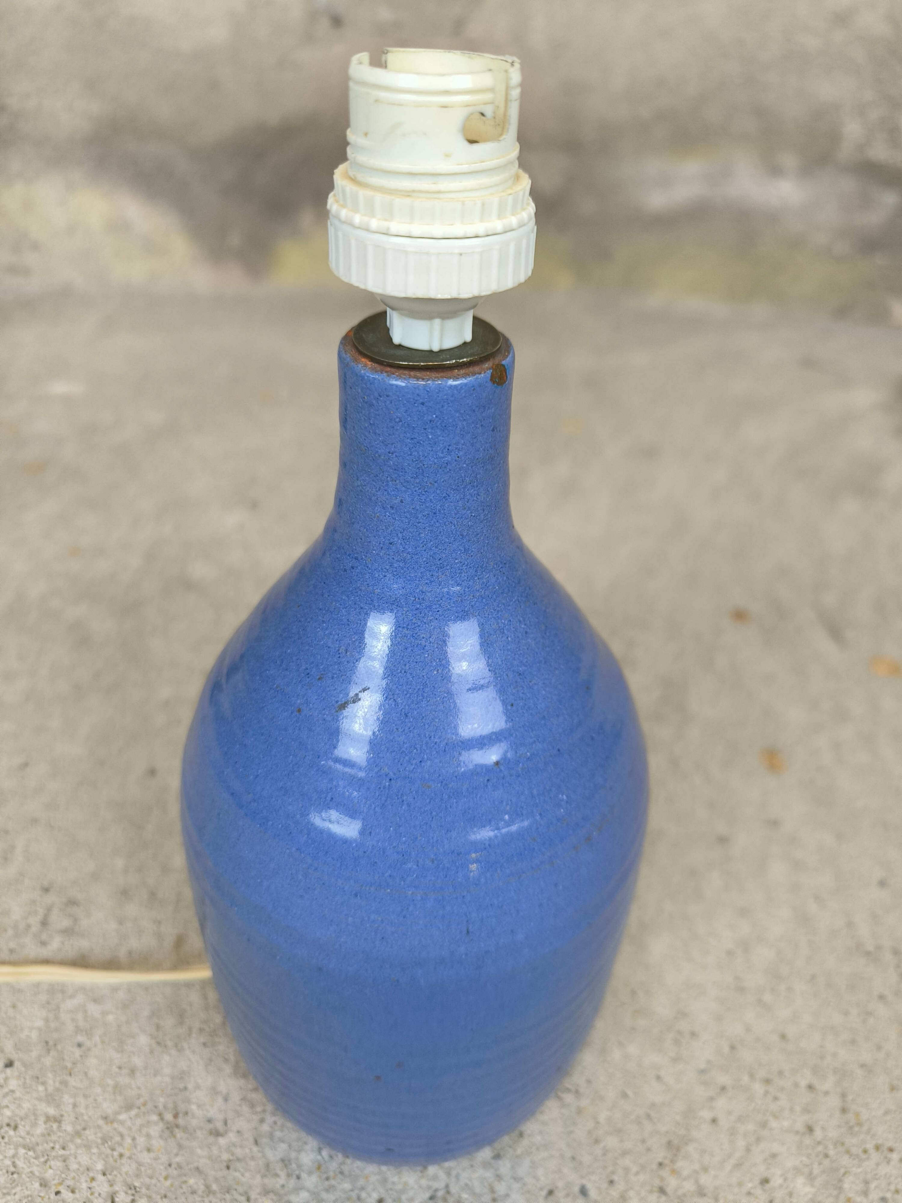 Vintage blue ceramic lamp