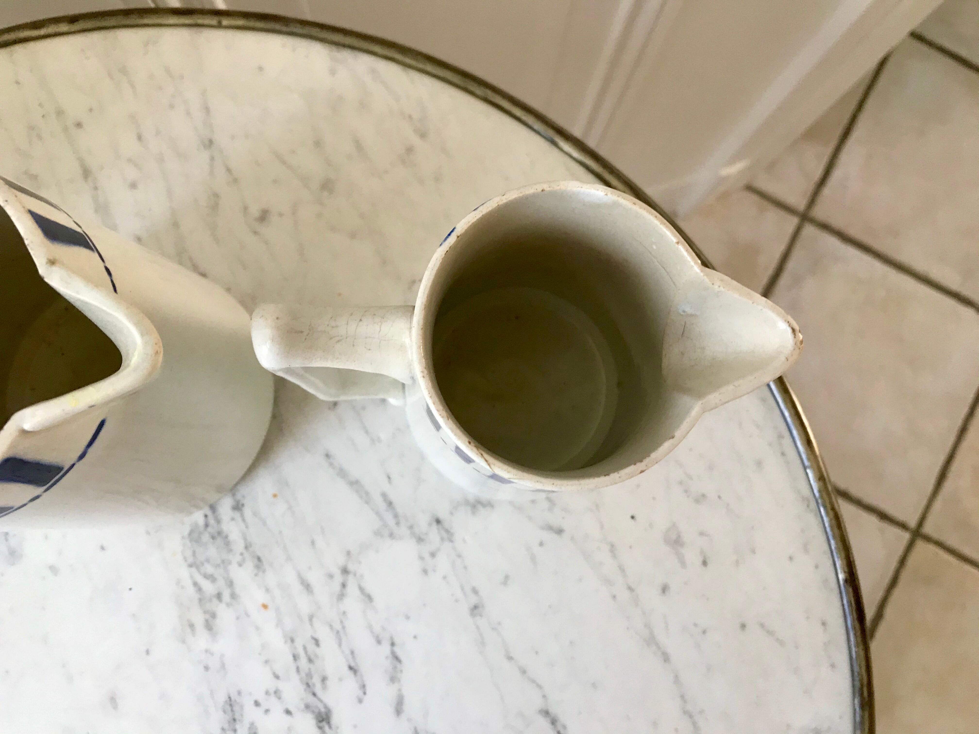 trio of earthenware pitchers CM Paris model "Monique" 30s