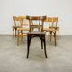 6 mismatched Baumann & Luterma bistro chairs, wood, 1960s