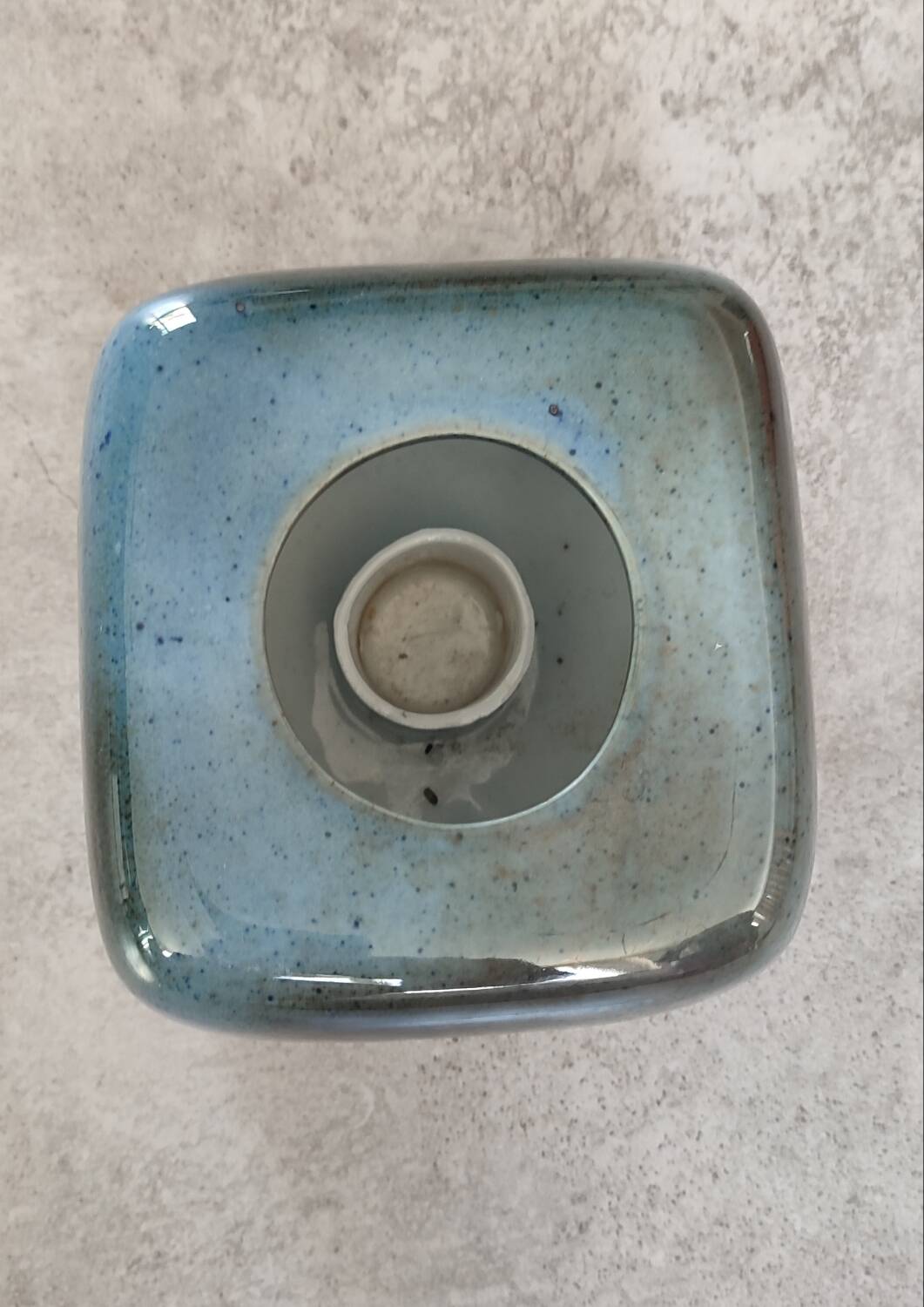 Virebent Vintage 60-70s porcelain cube candlestick