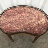 Coffee table bouillotte kidney Louis XVI