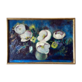 Painting "Bouquet of white flowers" HST signed Simone Mounier