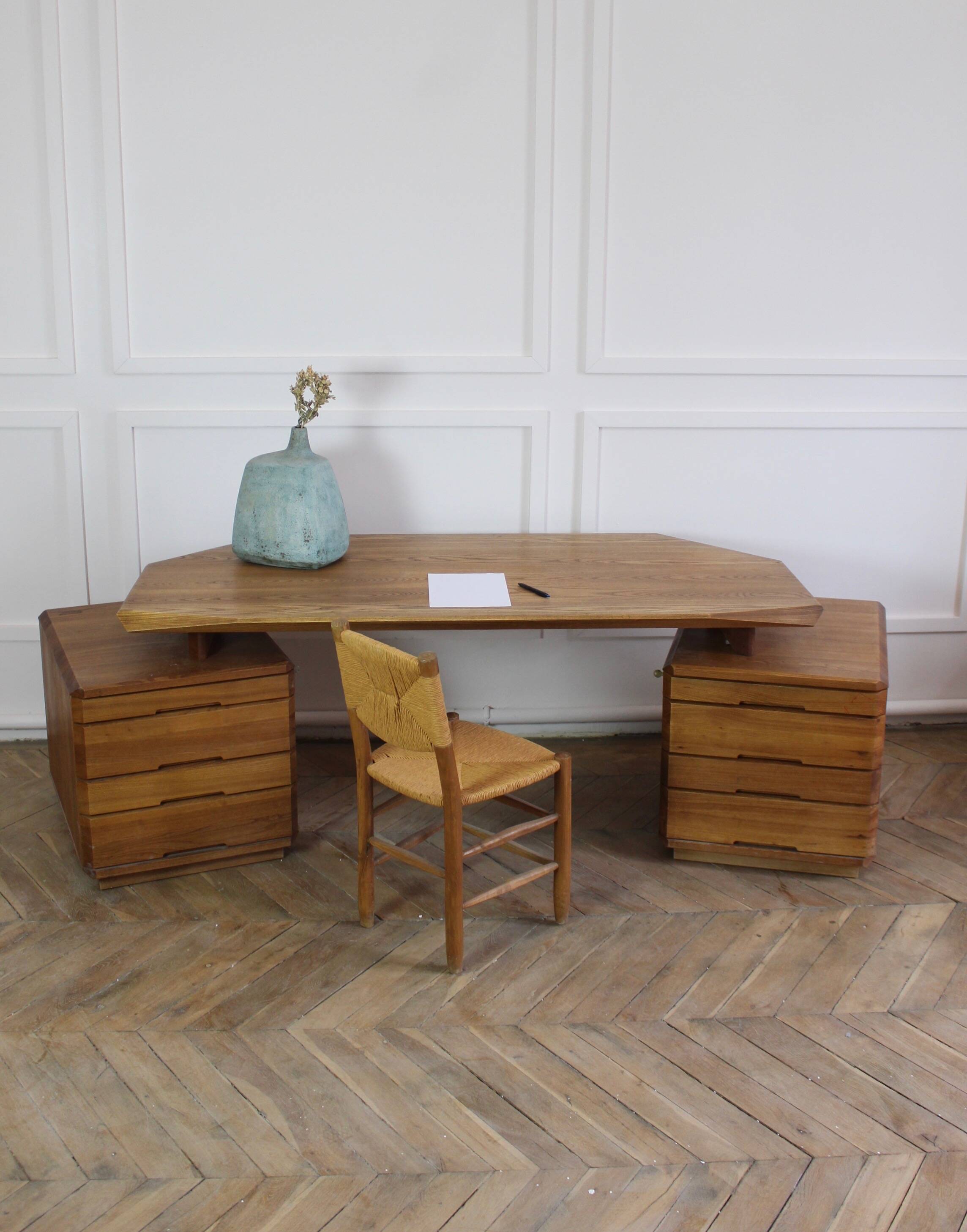 Pierre Chapo, large desk model B40, 1980