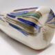 Beige Cylindric Encased and Hand-blown Opaline Glass Vase, Italy