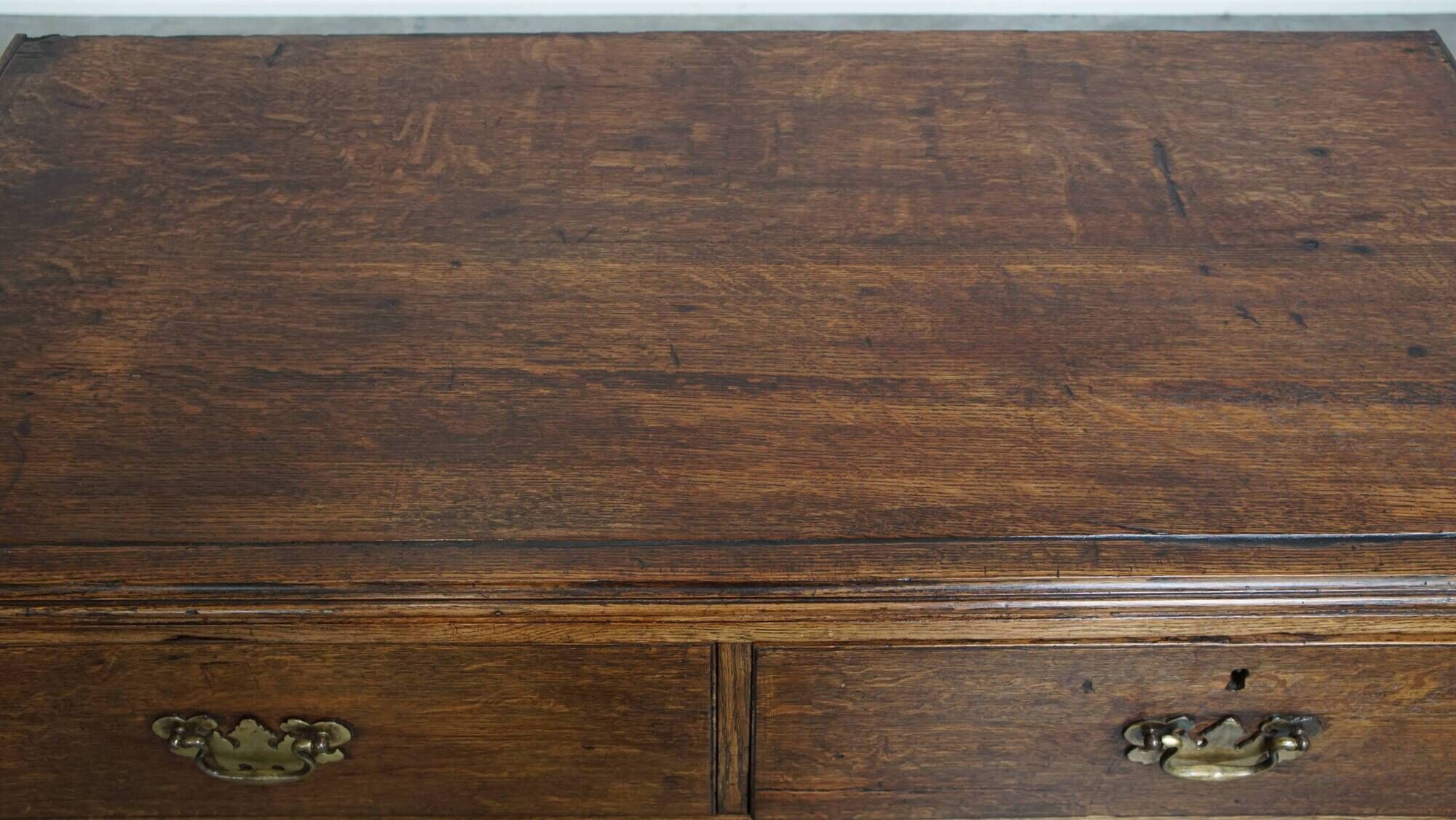 Antique Early 19th-Century English Oak Chest of Drawers/Commode