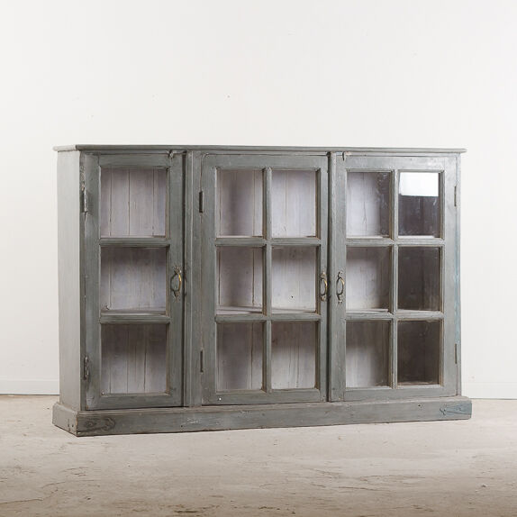 Vintage wooden showcase library