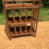 Rattan shelf .