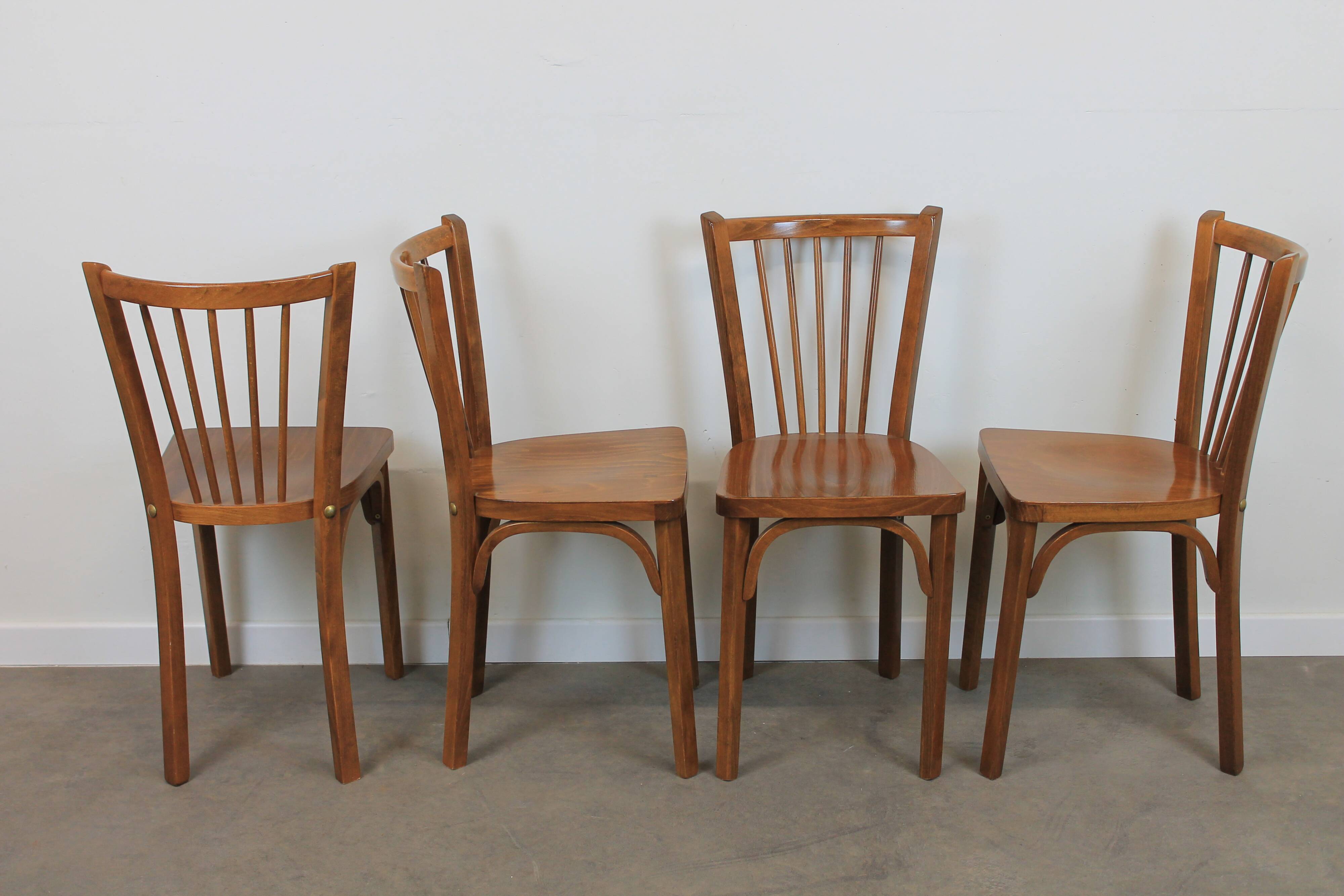 Set de 4 chaises bistrot Baumann n°56