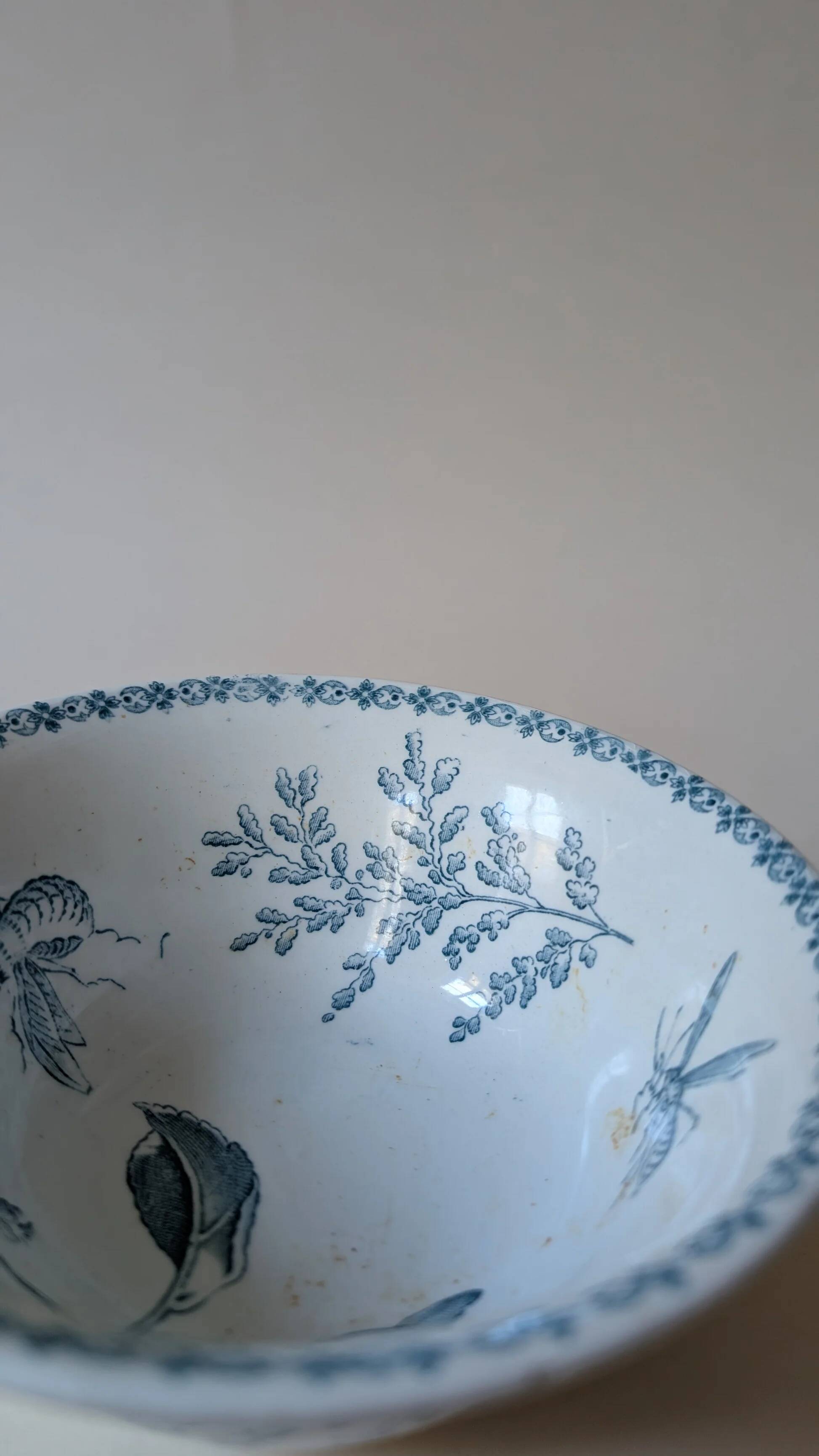 Antique earthenware bowl