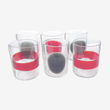 Lot de 6 verres à eau Murano