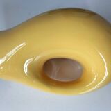 Vintage yellow sculptural pitcher 70s design