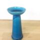 Scandinavian turquoise glazed ceramic candlestick – Denmark, 1960