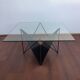 postmodern Dutch design metal coffee table from the 80s or 90s