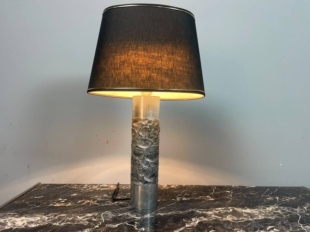 Brutalist Aluminium Table Lamp by Willy Luyckx for Aluclair. Belgium, 1960s