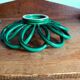 Bowl / Fruit bowl - Accolay ceramic - emerald green - vintage 1960s