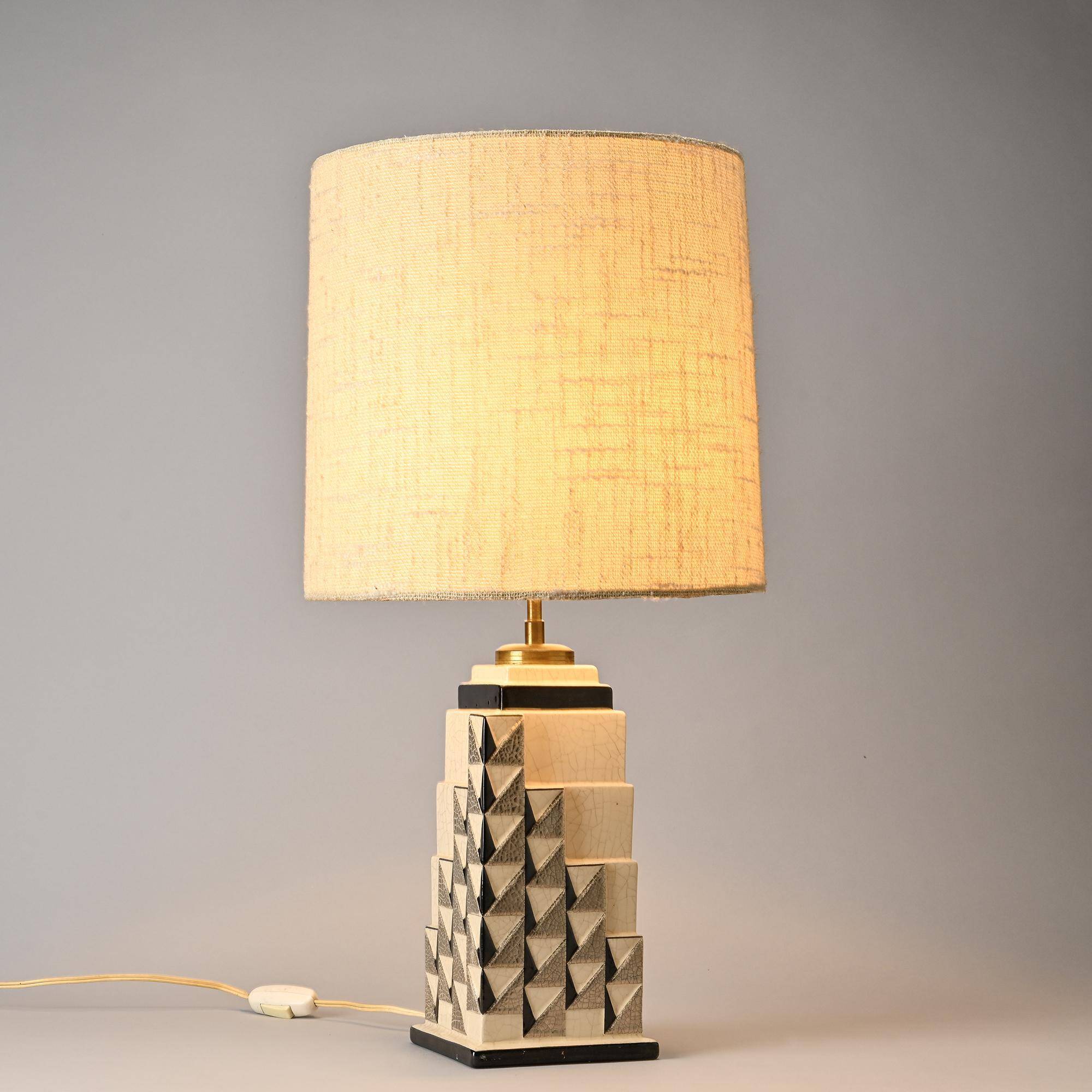 Ceramic lamp, Charles Harva, France, circa 1930