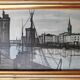 Vintage reproduction Bernard Buffet La Rochelle, the 3 towers