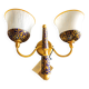 New double wall light (Le Porcellane Florence) Porcelain & Gold