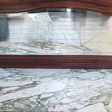 Buffet desserte Louis XVI en placage d'acajou et marqueterie de bois précie