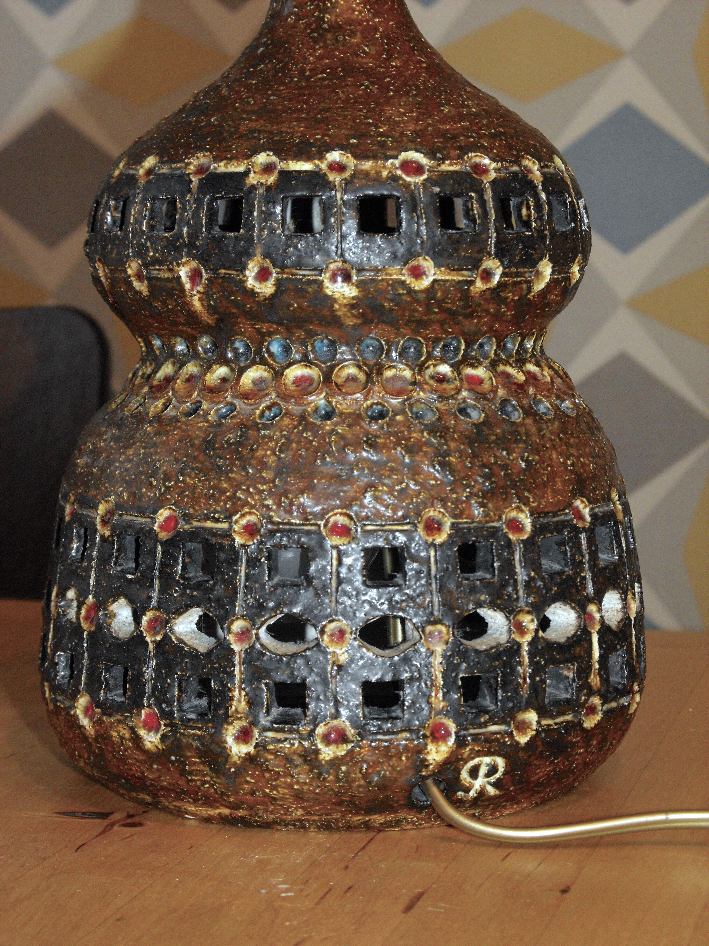 Ceramic lamp by Raphael Giarrusso 1926 - 1986